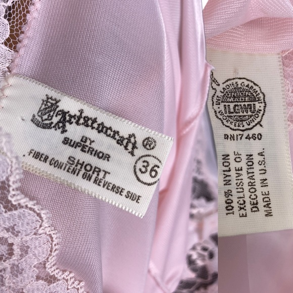 60’s Aristocraft Deadstock Mesh & Satin Slip Dress - Picture 5 of 8